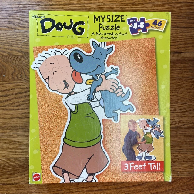 VINTAGE 1999 DISNEY’S Doug Cartoon My Size Puzzle 46 Pieces 3 Feet Tall