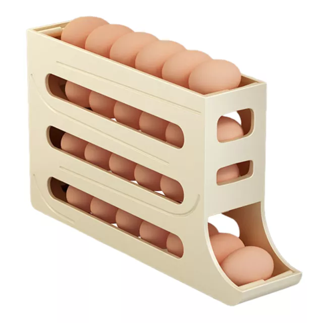 Kühlschrank-Eier-Aufbewahrungsbox, automatischer rollender Eierhalter, Kühlsch 2