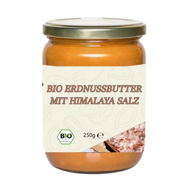 39,92 €/kg burro di arachidi biologico Mynatura con sale dell'Himalaya 250 g spalmatura di arachidi