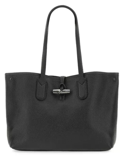LONGCHAMP Roseau Essential Large Shopper Black Tote Bag - MSRP $640.00