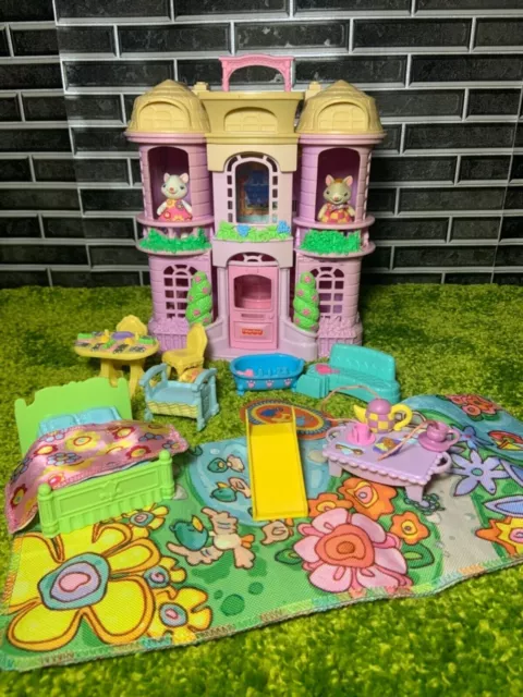 FISHER PRICE Loving Family Sweet Streets Folding House Dollhouse Pink/Purple