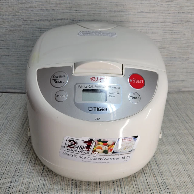 TIGER ELECTRIC RICE Cooker & Steamer JBAB18U 10 Cups (Uncooked) White