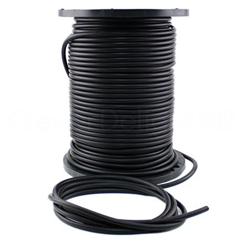 CleverDelights Solid Rubber Cord - 1/2" Diameter - 10 Feet - Buna 70 Duromete...