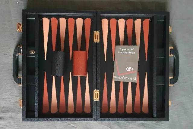 Leather Renzo & Romagnoli Backgammon set 2