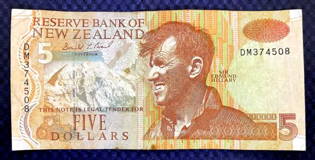 1992 New Zealand - 5 Dollars - P#177 - Vf+ - Mb5