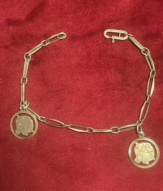 Bracelet Ancien En Argent 900 Massif - Fait Main, Longueur 19.7 Cm, Occasion