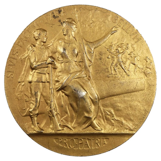 MEDAILLE BRONZE PROPATRIA Force Courage Si Vis Pacem Para Bellum P. Grandhomme EUR 25,00 - FR