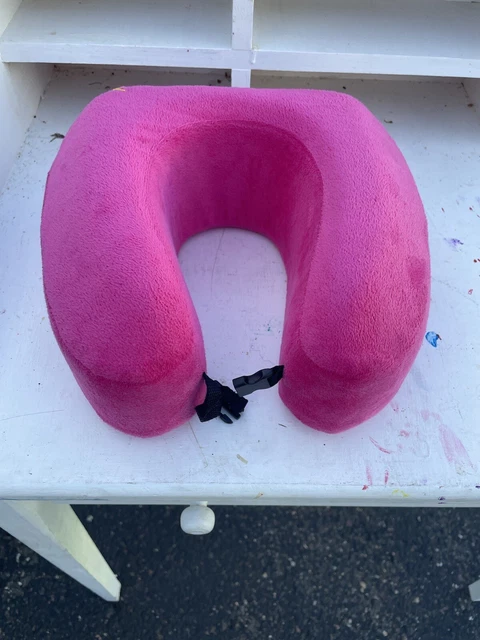 Memory Foam U Shape Travel Neck Pillow Airplane Cushion Bright Pink