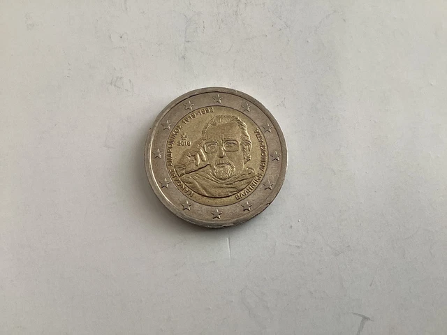 2019 Greece 2 Euro Commemorative Coin – Andreas Kalvos, UNC Bi-Metallic