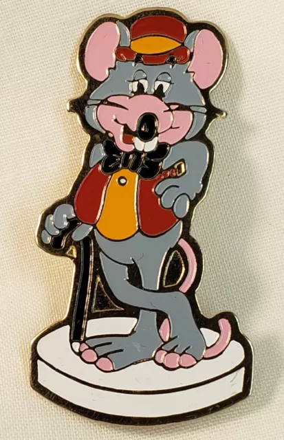 1982 Vintage Chuck E Cheese Leaning On Cane Lapel Pin