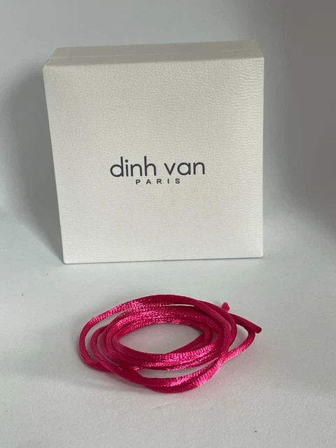BRACELET DINH VAN Cordon Fushia Collier Menotte Or Argent R8 R10