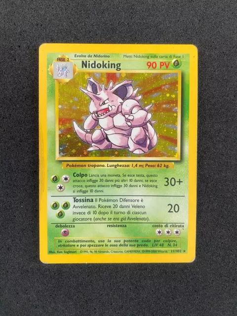 Nidoking 11/102 carta pokemon holo ita italiano set base