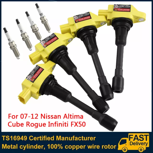 UF549 Ignition Coil & Spark Plug For Nissan Altima Cube Infiniti FX50 2.5L V8 US