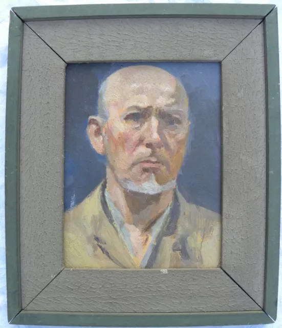 Adone COMBONI (Riva del Garda 1880 – Milano 1959) AUTORITRATTO olio cm 23x17 Adone COMBONI (Riva del Garda 1880 – Milano 1959) AUTORITRATTO olio cm 23x17