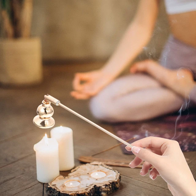 Spegnicandela In Acciaio Inox - Estintore Per Candele Con Manico Lungo - Per Spegnere Stoppini Senza Fumo - Design Igienico - Foto 8