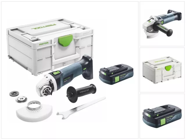 Festool AGC 18-125 EB-Basic Winkelschleifer 18V 125mm + 1x Akku 3 Ah + Systainer