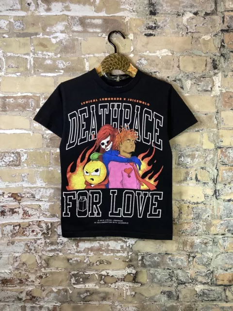 Lyrical Lemonade x JuiceWrld Deathrace For Love Shirt - Black - Size Small