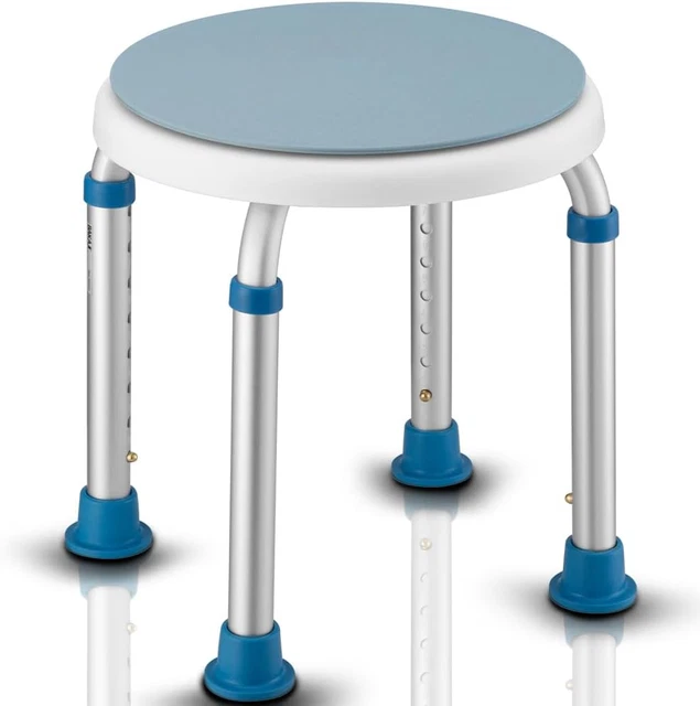 Sgabello Bagno in Alluminio Altezza Regolabile Sedile Doccia Sedia Vasca Ausilio