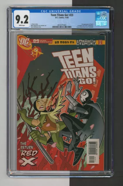 Teen Titans Go #23, CGC 9.2, 1st Appearance Red X, Rare, DC Comics, 2005