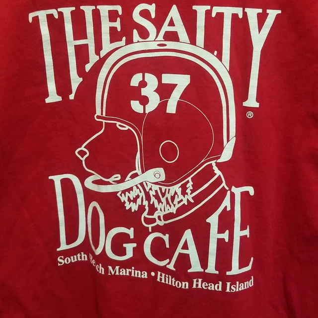 HANES BEEFYT THE Salty Dog Cafe Hilton Head Island Red LS TShirt 2XL