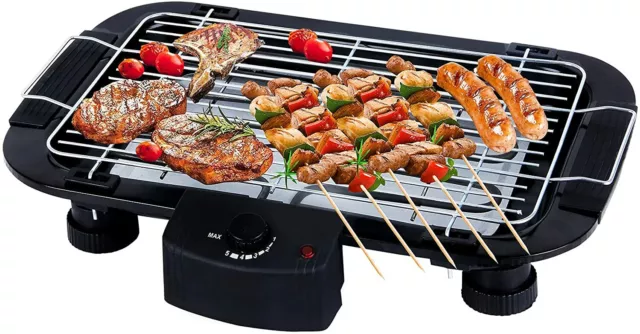 Elektrischer Grill 2000W BBQ Tischgrill Elektrogrill Gartengrill Balkongrill