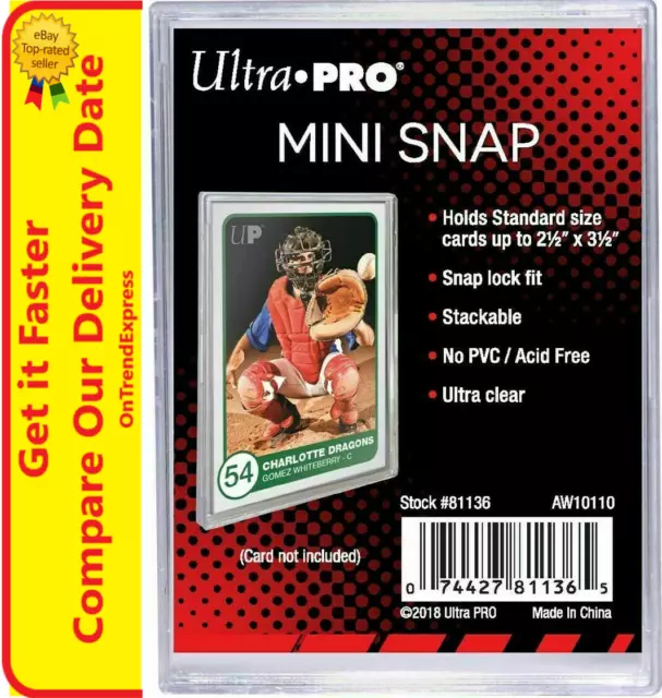 10 x Ultra PRO Mini Snap Card Holder Protector Two Piece Clear Stackable