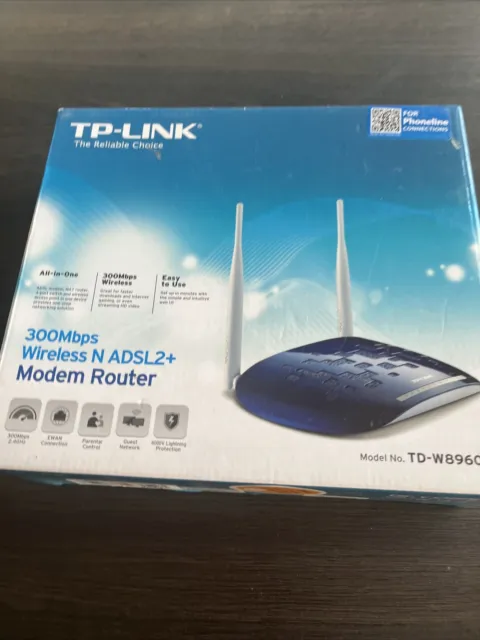 NEW TP-Link 300 Mbps Wireless N ADSL2+ Modem Router TD-W896N