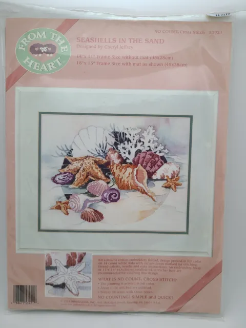 Dimensions From The Heart Seashells In The Sand No Count Cross Stitch NEW