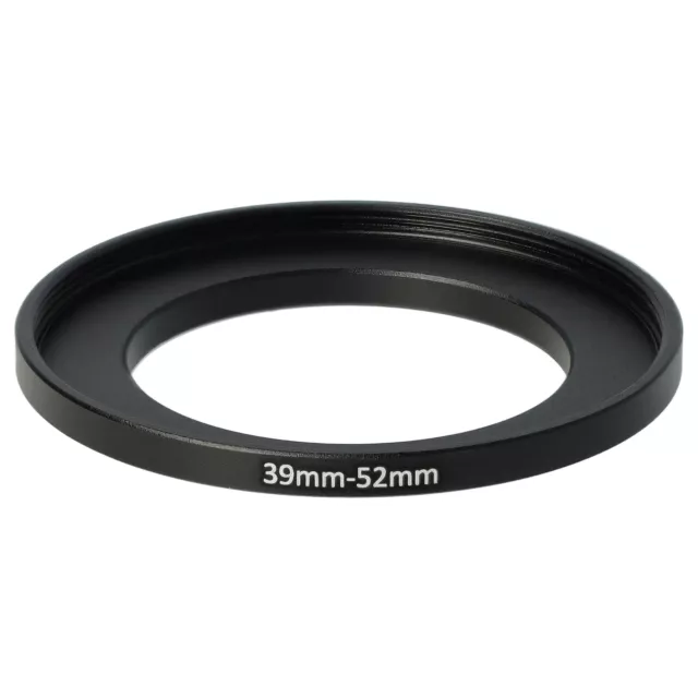 Step Up Ring Adapter von 39mm auf 52mm für Kamera Objektiv schwarz