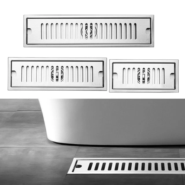 Canale Di Scarico Lineare Per Doccia Naiture In Acciaio Inox Spazzolato - 6 Lunghezze Disponibili (da 45,7 Cm A 101,6 Cm) - Montaggio A Pavimento
