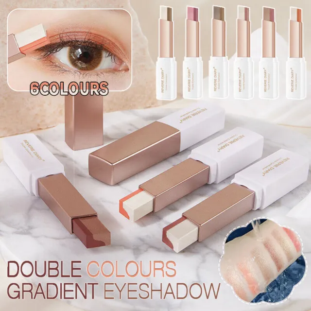 Glitter Double Colour Gradient Eyeshadow Stick Two Tone Eye Shadow Pen Cosmetics