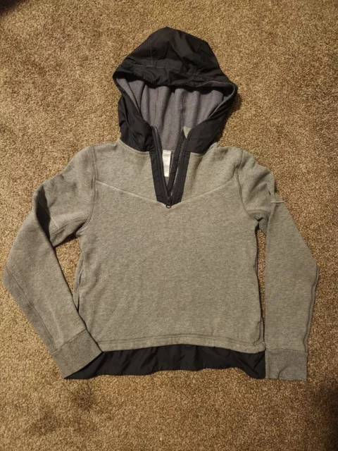 Ivivva Drills And Frills Hoodie Girls Size 14 Heathered Grey Fleece Pullover