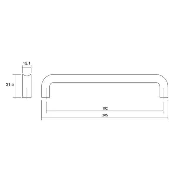 Viefe Tirador de Mueble Lipp 0603 Manilla la Puerta Armario Manija Cocinas 3