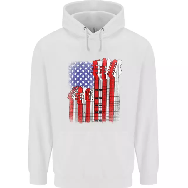 USA Guitar Flag Guitarist Electric Acoustic Childrens Kids Hoodie