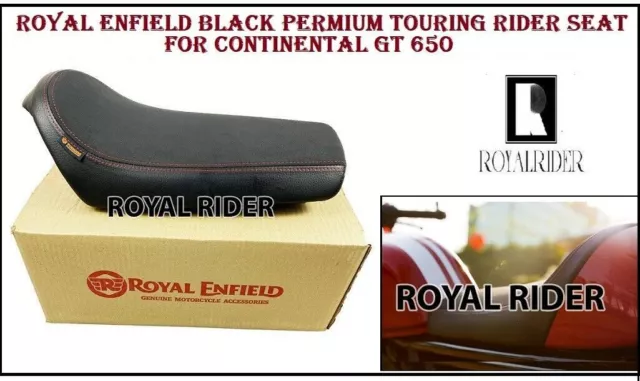 SELLE PILOTE Royal Enfield Noir PREMIUM TOURING Pour Continental GT 650