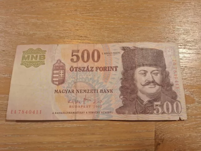 Geldschein, Ungarn, 500 Forint, 2007