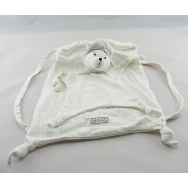 Doudou plat chien lapin blanc avec sac Mon doudou SERGENT MAJOR - 6128