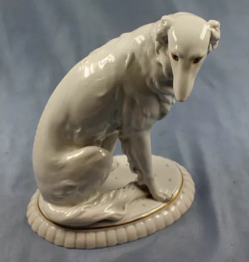 barsoi Katzhütte porzellan porzellanfigur figur borzoi windhund dog 1915