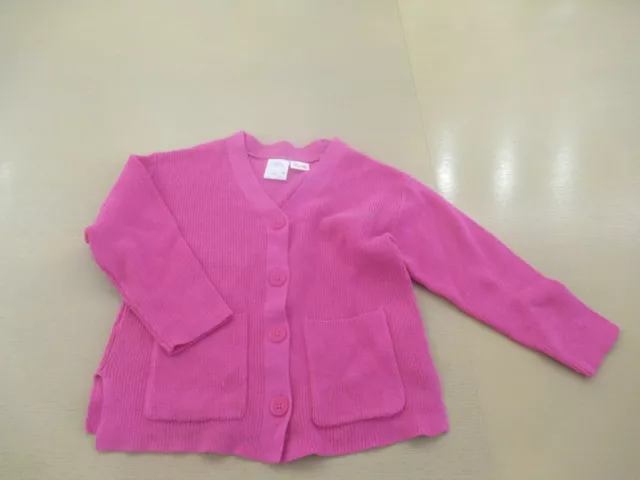 Girls' Zara kids Button Up Pink Knit Cardigan, 3-4 Years