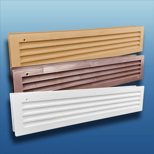 K-TECH-PRO Griglia Di Ventilazione Per Porte, In Plastica 450, Richiudibile, Colore: Marrone