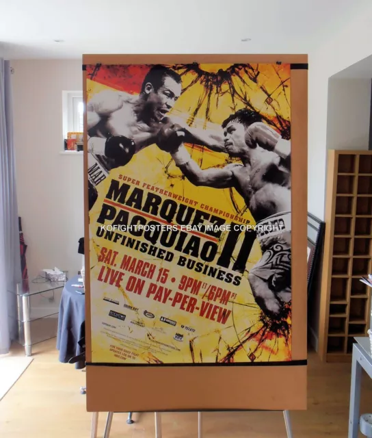 MANNY PACQUIAO vs. JUAN MANUEL MARQUEZ (2): Original HBO Boxing Fight Poster 10D