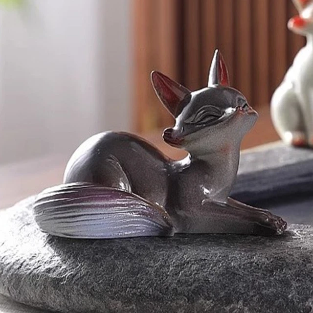 Amoy-Art Statue de Renard Décor Figurine Fox Cadeau Animal