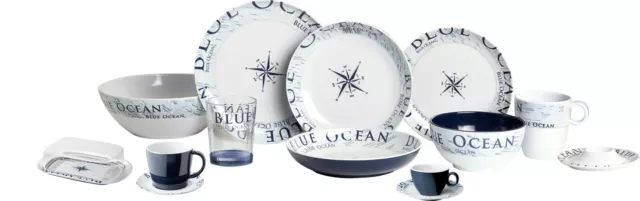 Blue Ocean High Quality Melamine Plastic Plates Boat Sailing Yacht