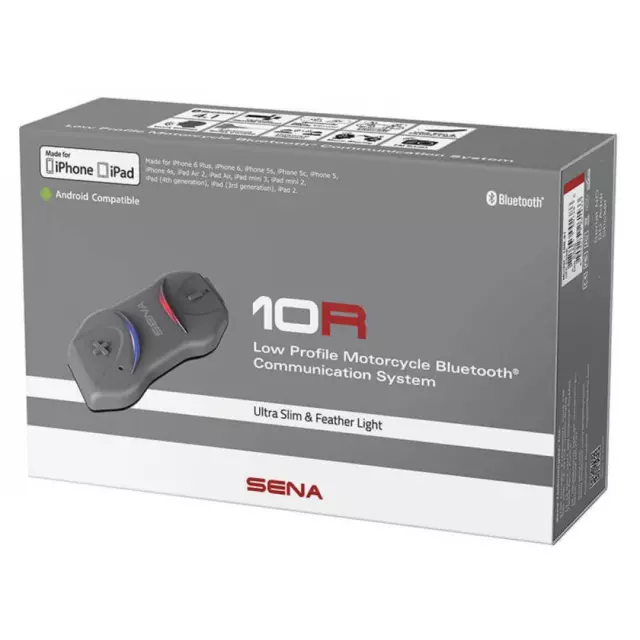 Sena 10R Bas Profil Bluetooth Interphone Simple 10R-01