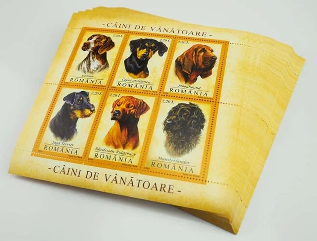 2005 Rumänien; 100 Blocks Jagdhunde, **/MNH, Bl. 361, ME 1500,-