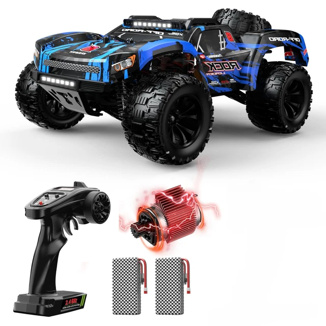 DEERC 9006E 1:12 Remote Control Car 45KMH 4WD Off Road LED 2 Battery £ ...