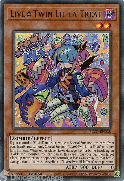 BLVO-EN028 Live☆Twin Lil-la Treat Ultra Rare 1st Edition Mint YuGiOh Card