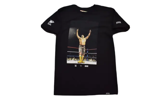 WWE x ROOK Mens Iron Sheik WWF Classic Wrestling Black Shirt New S