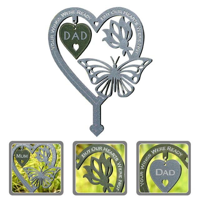 Palo Da Giardino A Cuore Per Targhe Commemorative - Decorazione Cimitero In Acrilico