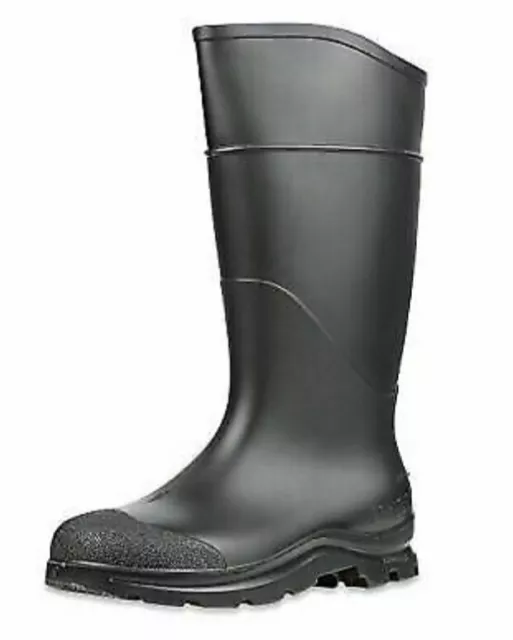 Servus Comfort 14" PVC Steel Toe Men's Work Rubber Boots, Black size 13